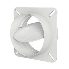 Deflecto Plastic Dryer Vent Draft Blocker, 4" Diameter, White (BD04)