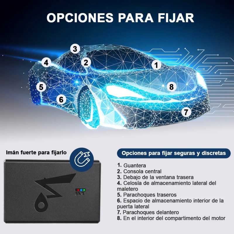 Mini Gps Tracker Auto Tiempo Real 6000mah 2g 4g Con