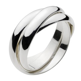 Figmart fr0225 Simple Triple Ring [925 Silver Accessories], Sterling Silver, No Gemstone