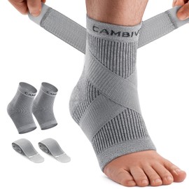 CAMBIVO Ankle Support 1 Pair, Grey M