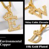 Richsteel Gold Initial Necklace Rapper for Men Chains Bling B