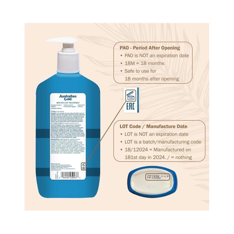 Moisture Lock Tan Extender Moisturizer – 16 oz Aloe &