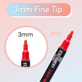 STATIONERY ISLAND Chalk Pens for blackboard, Liquid Chalk Markers for Chalkboard and Glass, Wipeable Chalk pens for Window Drawing,10 Colours