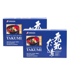 Umeken Takumi Stock Powder, Dashi Japanese Packets for Flavoring your Meals, Umami, Japanese Bonito & Dashi Seasoning Powder with 4 Portions per Packet, No MSG Added, 26 Packets, 7.4 oz Box, Pack of 2
