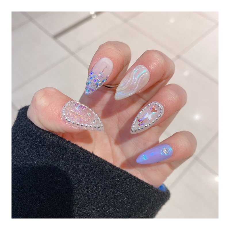 MunNail Moon Nail Butterfly Nail 2 - Short Oval /