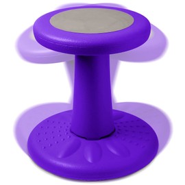 Studico ActiveChairs Kids Wobble Stool, Flexible Preschool & Elementary Classroom Seating, Improves Focus & Posture. ADHD/ADD Wiggle Chair, [Kids Active Fidget Chairs], 14" Stool, Ages 3-7, Purple