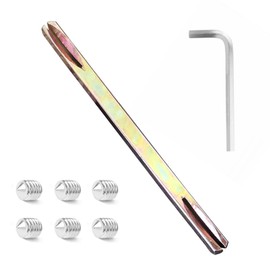 COZERI Square Pin 8 mm x 120 mm for Door Handles, Door Fittings, Handle Set and Garden Gate, Zinc Plated, Includes 6 M6 Allen Screws and 1 Key