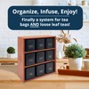 AllSpice Tea Organizer Rack with 9 Tins & 160 Magnetic