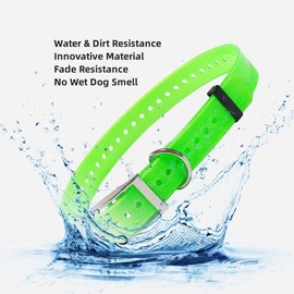 KELEFET Charging Clip Charger for Garmin TT15 T5 1" Inch Dog Waterproof Collar Strap Anti-Odor Durable Adjustable TPU S/M/L Sizes 21" Inches (Orange)