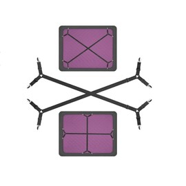 LORJE 2 PCS Bed Sheet Clips Keep Bedsheets, Adjustable Triangle Elastic Suspenders Gripper Bed Sheet Holder, Mattress Sheets Clips Grippers Holders Straps Fits Fasteners Clamps (Black)