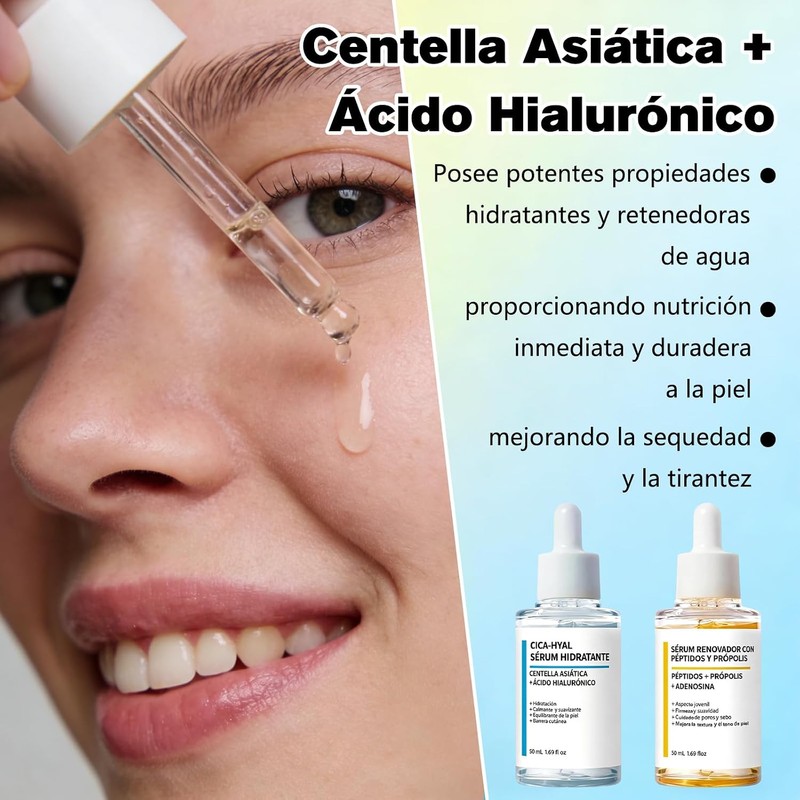 Centella Asiatica Suero y CICA Péptidos Propóleo Suero