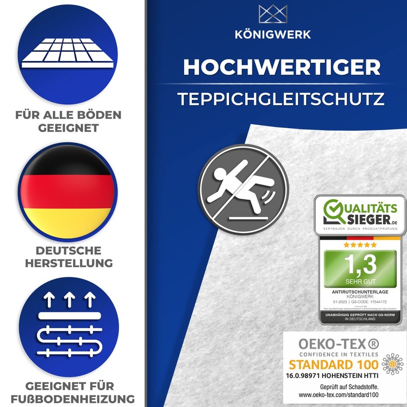 Königwerk Carpet Non-Slip Underlay (60 x 130 cm) – No
