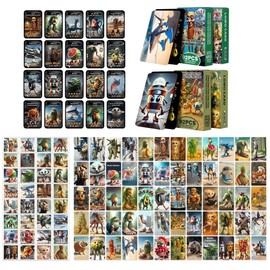 NAVESO Pack of 140 Italian Brain Red Cards, Brain Red Cards with 64 Stickers, Psychedelic Card Game with Special Characters, Festivals and Parties, for Children, Fans, Teenagers, Adults