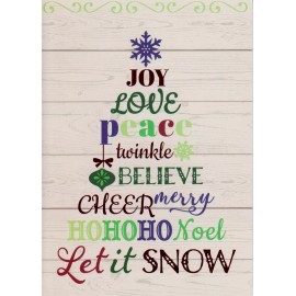 Unbranded Christmas Whimsical Joy Love Peace For Mom Sister Brother Greeting Card