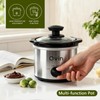 Qvin 0.65 Quart Mini Slow Cooker with Temperature Control, Stainless