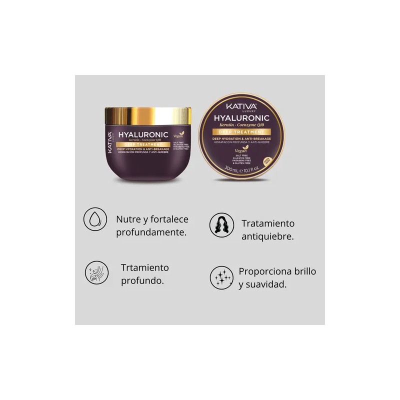Tratamiento Hidratante Kativa Hyaluronic Capilar X300ml