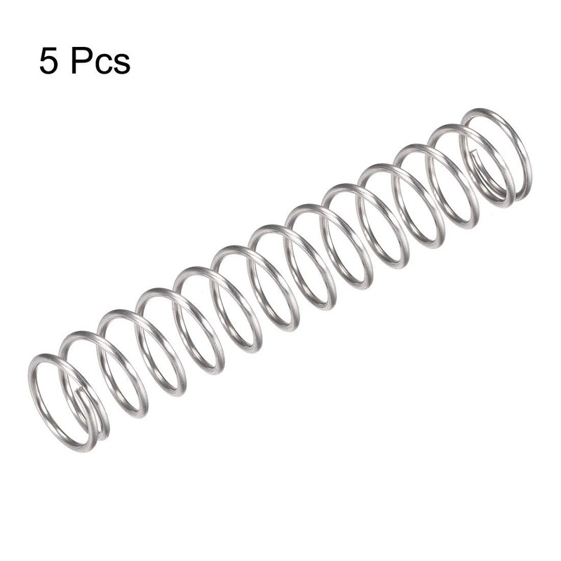 TA-VIGOR 5Pcs Compressed Spring, 18mm OD,1.6mm Wire Size, 100mm Free