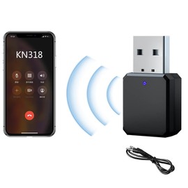 Xreuctop Bluetooth Adapter, Tragbarer USB Bluetooth Empfänger 5.1 mit 3.5mm Audiokabel, Audio Receiver mit AUX/USB Dual Ausgang, Bluetooth Sender und Empfänger für Stereoanlage, Auto, TV, Kopfhörer