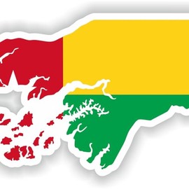 Guinea Bissau Map Flagvinyl stickerfor Laptop Book Fridge Guitar Motorcycle Helmet Toolbox Door PC Boat Vinyl Sticker - LLS