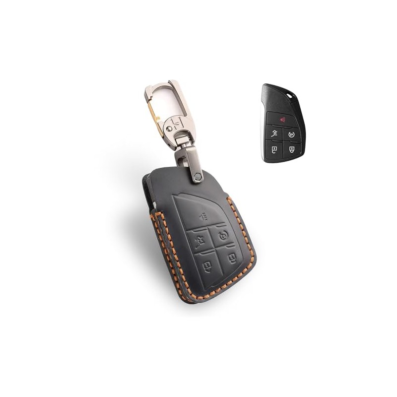 Genuine Leather Key Fob Cover for Chevy and GMC Vehicles