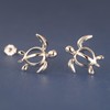 925 Sterling Silver Hawaiian Style Sea Turtle Honu Stud Post