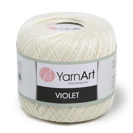 Yarn Art 1 Skein YarnArt Violet,100 Mercerized Cotton Yarn Threads Crochet Lace Hand Knitting Yarn Embroidery Arts Crafts (Cream 326)