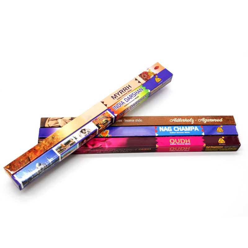 Premium Incense Sticks Set XXL, 10 Packs from India, Incense