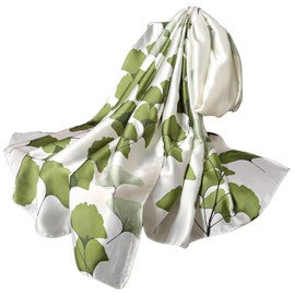 FAIRYGATE Silk Scarf Women's Long Scarf for Women High-Quality Silk Scarf Neckerchief Stole Large Scarf Women's Elegant 79, D18025