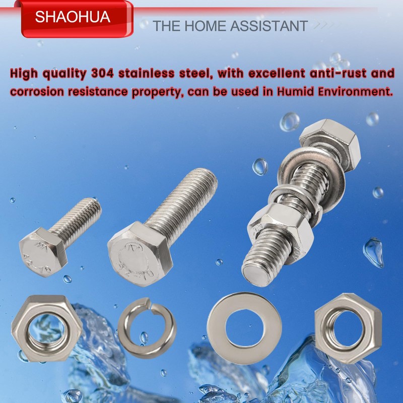 M5 M6 M8 Nuts and Bolts Assortment Kit 12mm-40mm, Metric