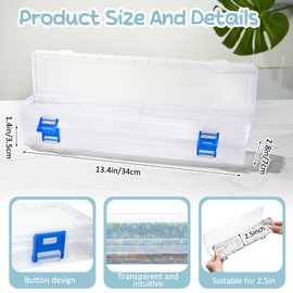 Tioncy 4 Pcs Fabric Strip Case Jelly Cotton Fabric Patchwork Roll Organizer Bulletin Board Border Storage Fabric Bolt Storage Sewing Fabric Organizer for 2.5 Inch Fabric Strips Arts Crafts Organizer