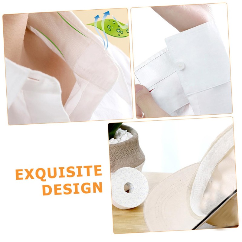 Healeved 3 Rolls Anti-sweat Sticker Neck Hat Disposable Liner Pads