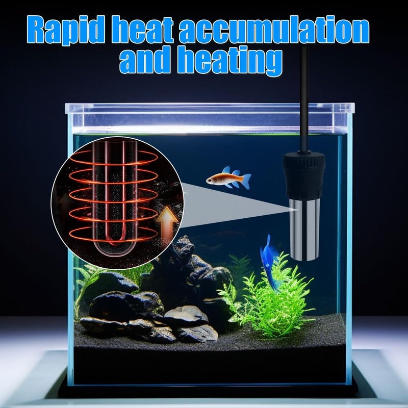 DONGKER Mini USB Submersible Aquarium Heater,20W 26℃ Automatic Constant Temperature