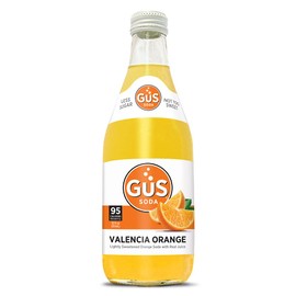 GuS Grown-Up Soda | Lightly Sweetened Sodas with Real Juices | 12 Fl Oz (Pack of 24) (Dry Valencia Orange)