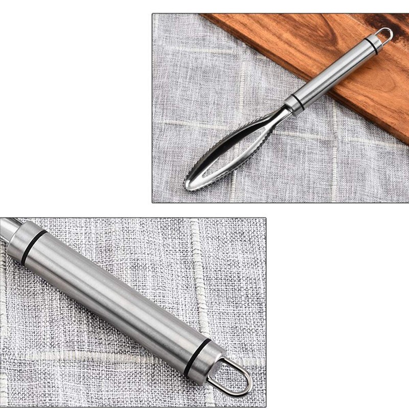 DBAILY Fish Scaler Stainless Steel 3 Pieces Professional Fish Scale