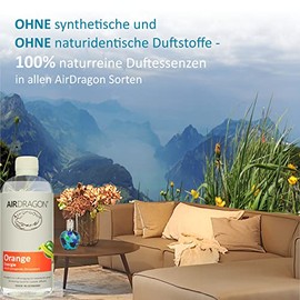 AIRDRAGON AIRDRAGON ORANGE - katalytischer Raumduft ohne knstliche Duftstoffe - natrlicher Raumduft mit naturreinem ?therischem Duft-?l fr jede katalytische Lampe 500 ml - Made in Germany