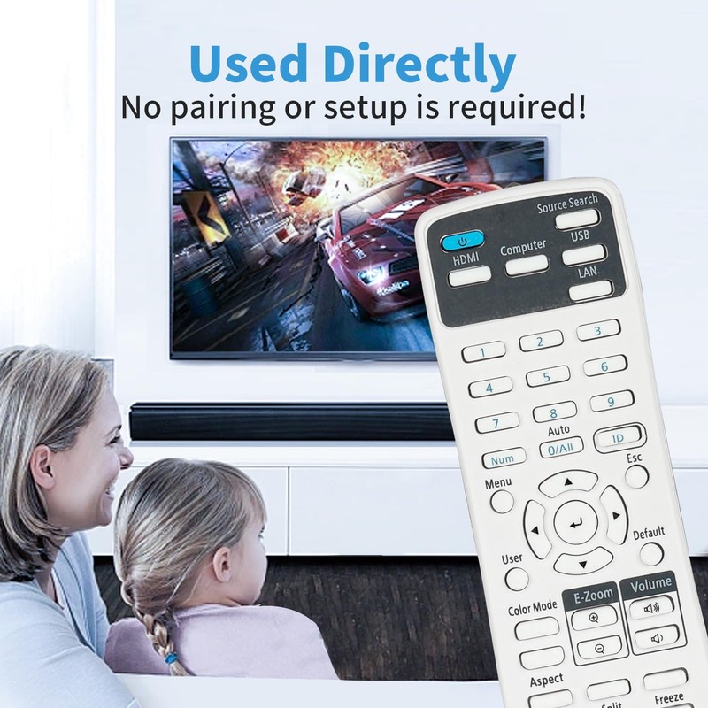 219863500 Remote Control Compatible with Epson Projector EB-E01 EB-E10 EB-E20