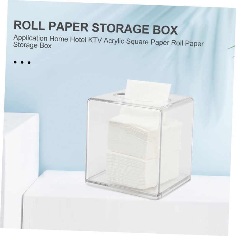 LIFKOME Acrylic Tissue Box Holder Multi Purpose Napkin Storage Container