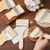 CHGCRAFT 6pcs 6 Styles Goat Hair Brush Flat Paddle Paint