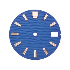 Briny River Blue Wave Watch Replacement Dial 28.5mm Compatible with Nh35 Movement Compatible with Seiko SKX007 009