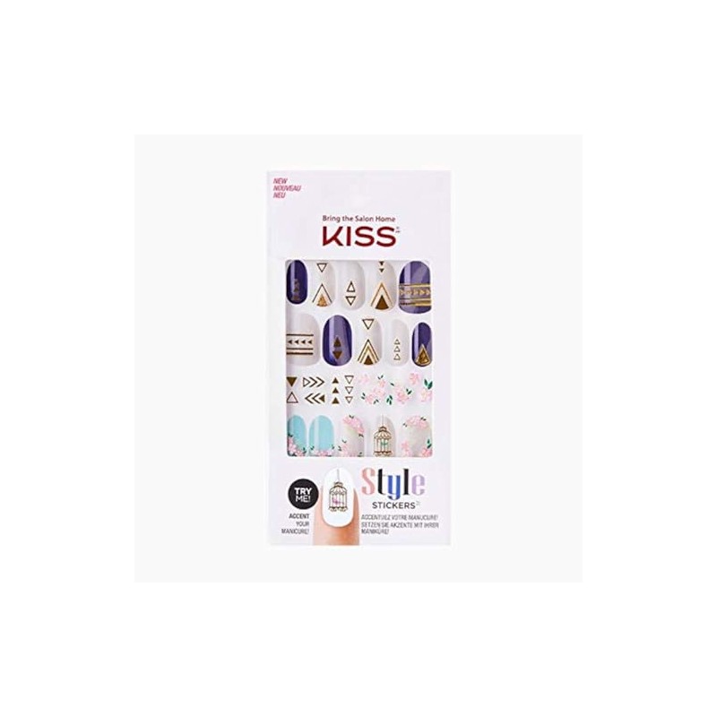 KISS Nail Art Style Stickers, DIY Manicure Kit, Style 'Glow