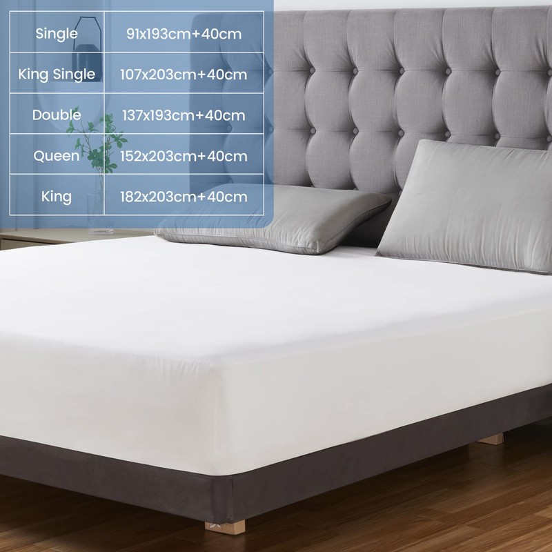 LINENOVA 100% Waterproof Mattress Protector- 1 Piece - Queen Size