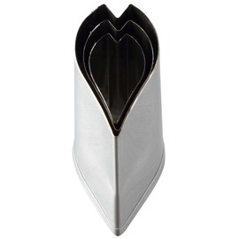 Kanda 076006 18-8 Stainless Steel Vegetable Cutting Die, Set of 3 Sizes, Cherry Blossom Petals, Commercial Use,