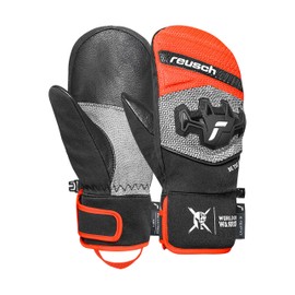 Reusch Worldcup Warrior R-TEX XT Junior - Guanti da corsa caldi per bambini e ragazzi, impermeabili, antivento e traspiranti, con protezione per le caviglie, imbottitura per dita e palmo in pelle di