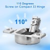 Catilon 8 PCS Cabinet Hinges Screw-in Compact 33 Stainless Steel