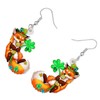 YAYAKO Cute Fox Earrings Fashion Jewelry Acrylic Drop Dangle Earrings