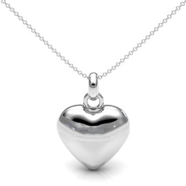 Agalea | Collar con Dije de Corazon Abombado de Plata esterlina ley .925 para Mujer