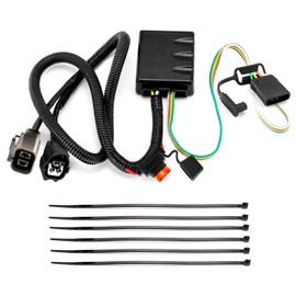 Wsays 4 Way Flat Trailer Wiring Harness Compatible with Hyundai Santa Fe Veracruz 2007-2019 Fit Kia Sedona Sorento 2007-2020 Factory Tow Package is Required