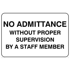 Viking Signs iv5305-a4l-3 m No Access Without Correct Control By An Employee Sign, 3 mm Plastic Rigid 200 mm H x 300 mm W