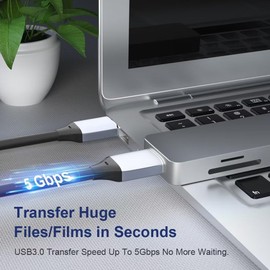 USB to USB 3.0 Cable, 6ft 5 Gbps SuperSpeed Data Transfer, USB A to A Male to Male Cable, Compatible with KVM Switche, Industrial Equipment, Double USB Cord, Ideal for Data Bridging and Lab Device