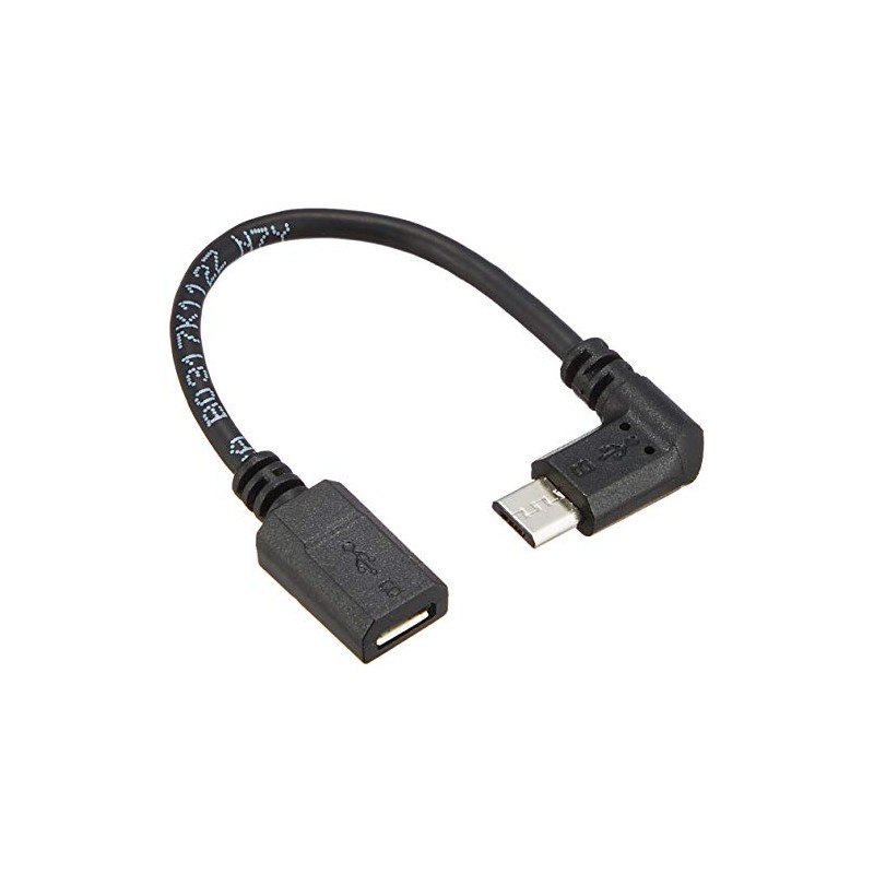 ELECOM TB-MBFMBR01BK ELECOM Conversion Adapter, Reverse L-Shape, Micro B Female
